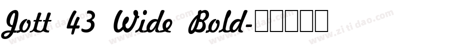 Jott 43 Wide Bold字体转换